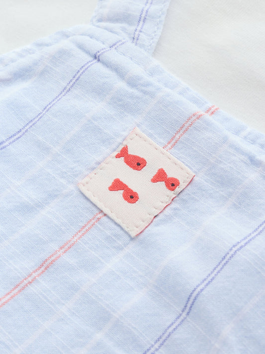 Blue Nautical Stripe Dungarees And Bodysuit Baby Set (0mths-2yrs) image 3