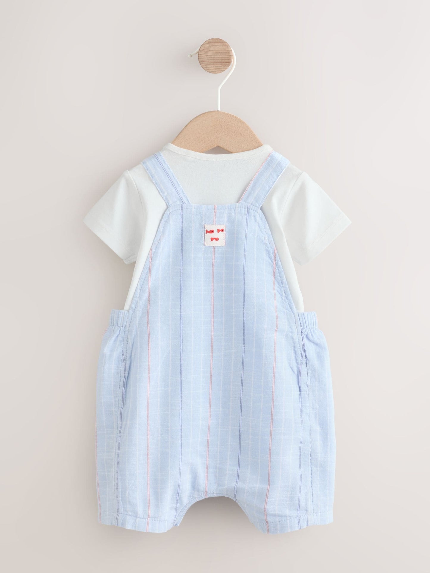 Blue Nautical Stripe Dungarees And Bodysuit Baby Set (0mths-2yrs) image 3