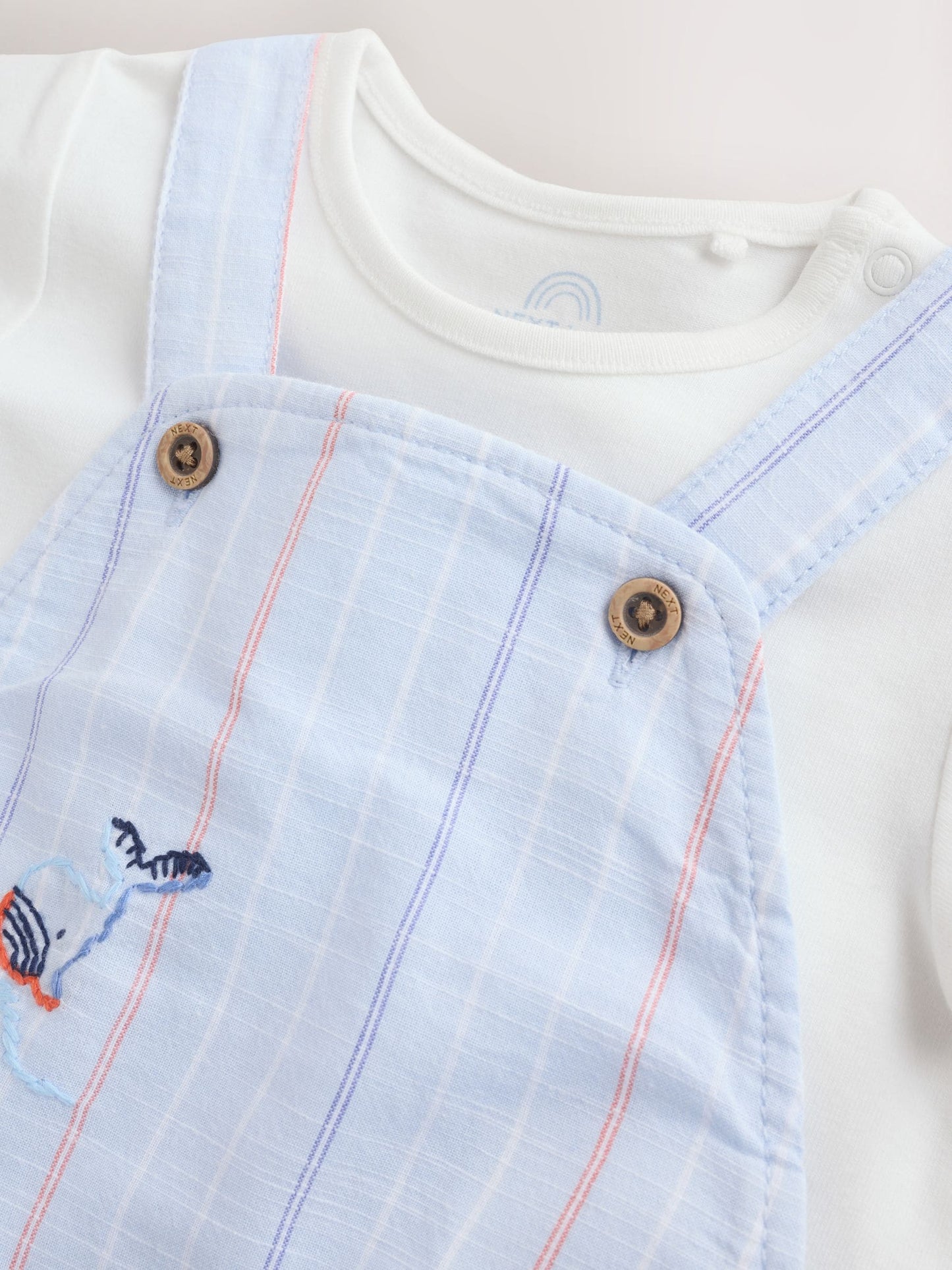Blue Nautical Stripe Dungarees And Bodysuit Baby Set (0mths-2yrs) image 5