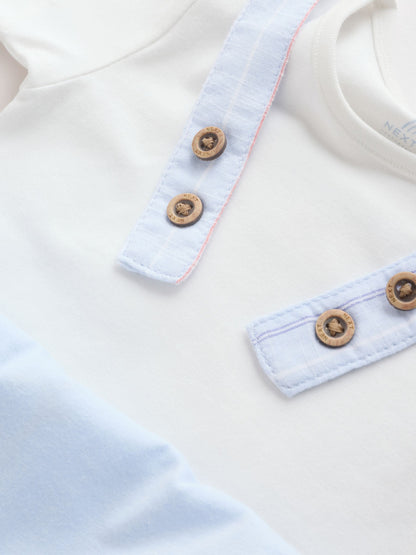 Blue Nautical Stripe Dungarees And Bodysuit Baby Set (0mths-2yrs) image 6