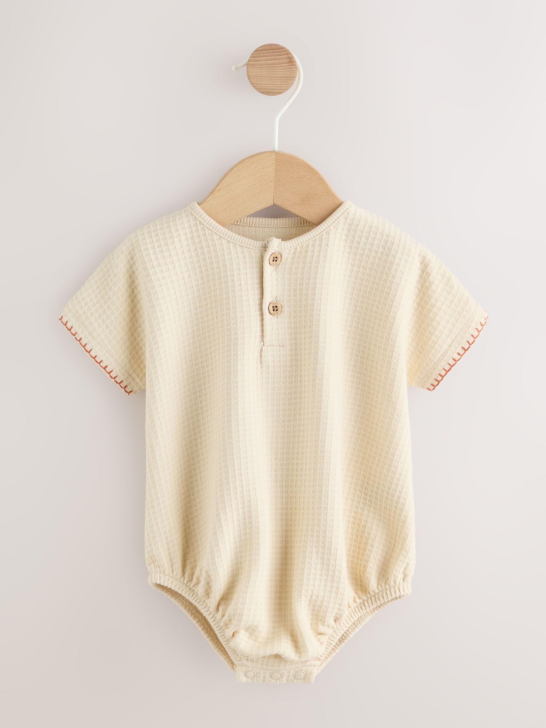 Yellow Fruit/Veg Print Dungarees And Bodysuit Baby Set (0mths-2yrs) image 2