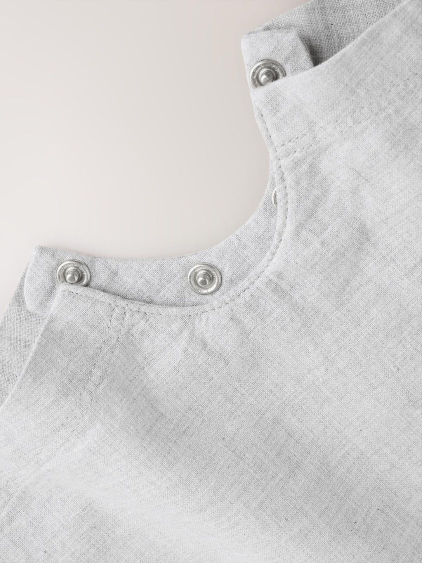 Grey Linen/Cotton Blend Dungaree and Bodysuit Baby Set (0mths-2yrs) image 5