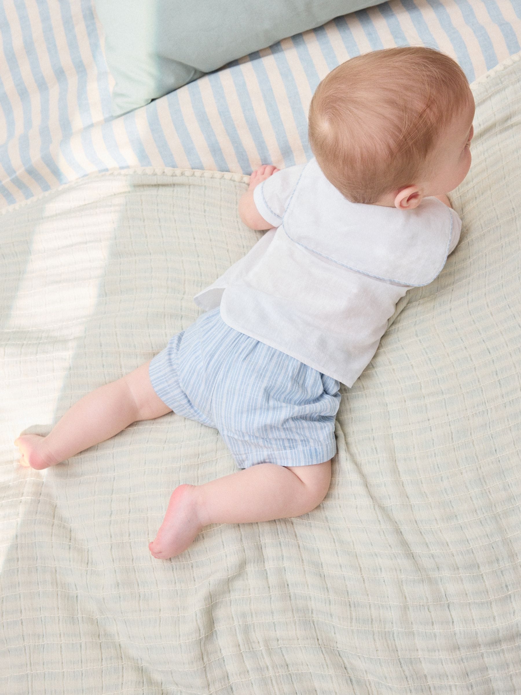 Blue Nautical Smart Shirt and Shorts Baby Set (0mths-2yrs) image 2