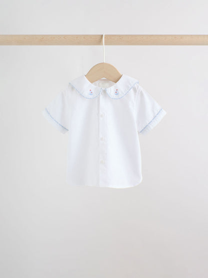 Blue Nautical Smart Shirt and Shorts Baby Set (0mths-2yrs) image 6