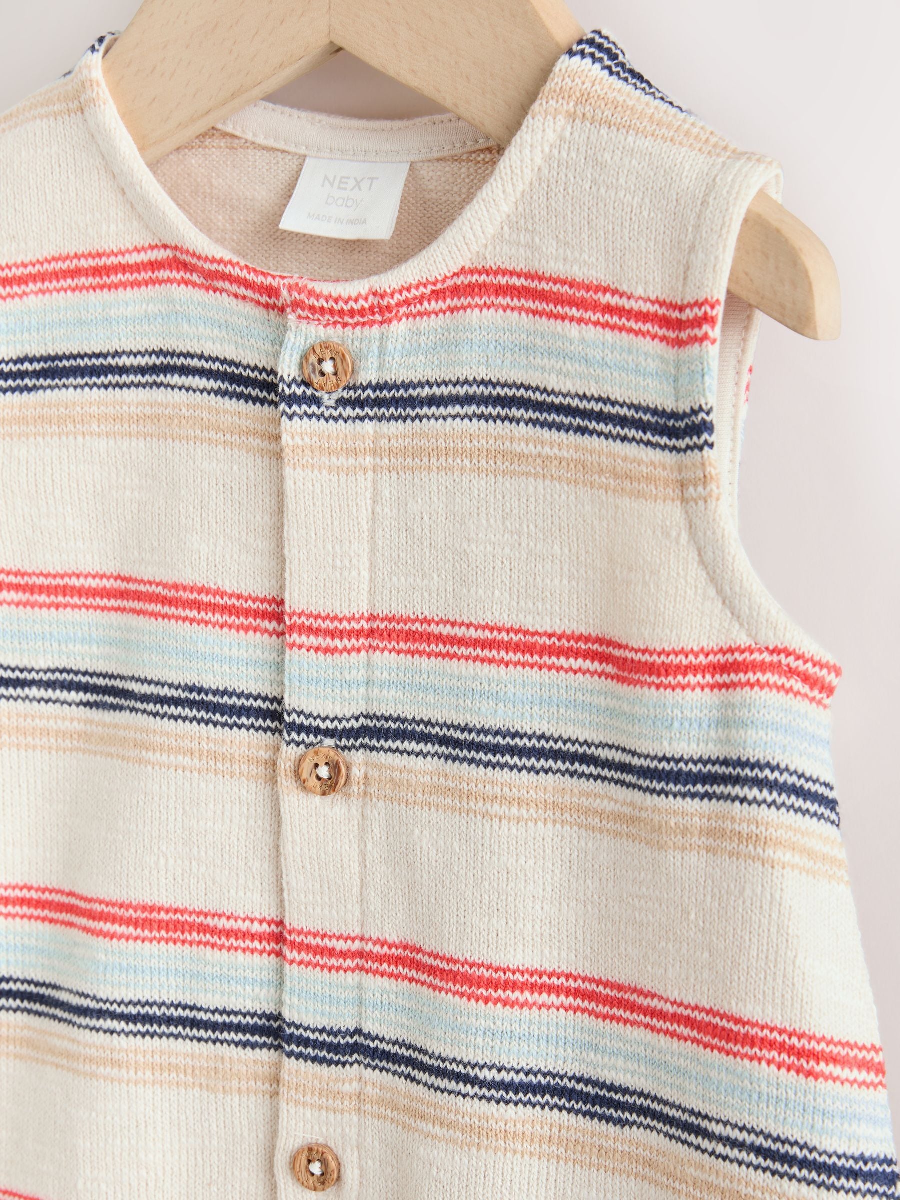 Red/Blue Stripe Jersey Baby Rompers (0mths-3yrs) image 3