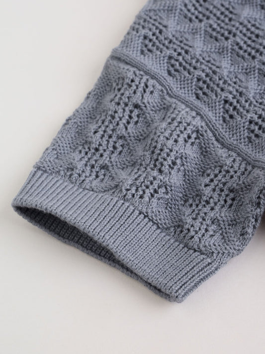 Blue Knitted Top and Shorts Baby Set (0mths-2yrs) image 3
