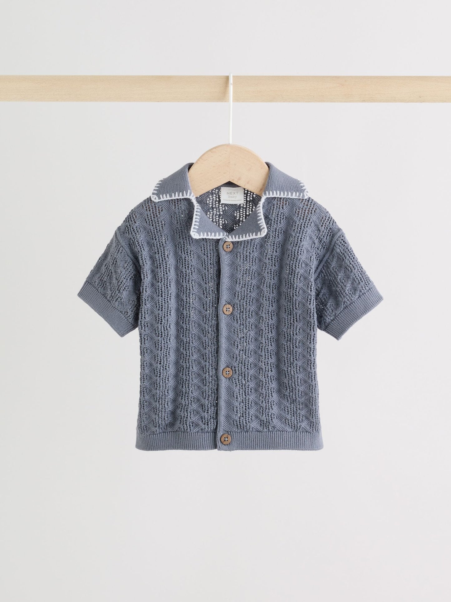 Blue Knitted Top and Shorts Baby Set (0mths-2yrs) image 3