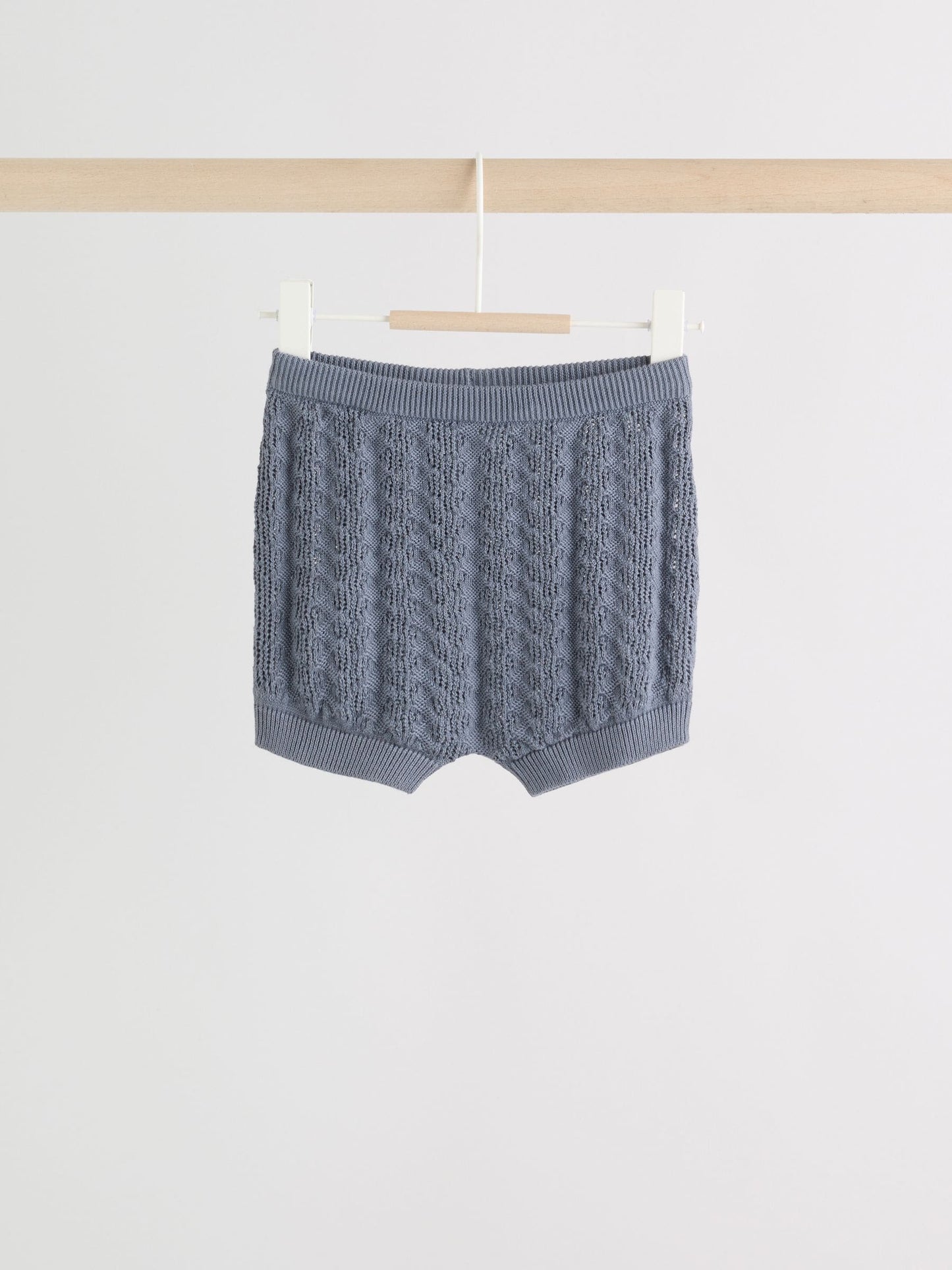 Blue Knitted Top and Shorts Baby Set (0mths-2yrs) image 4
