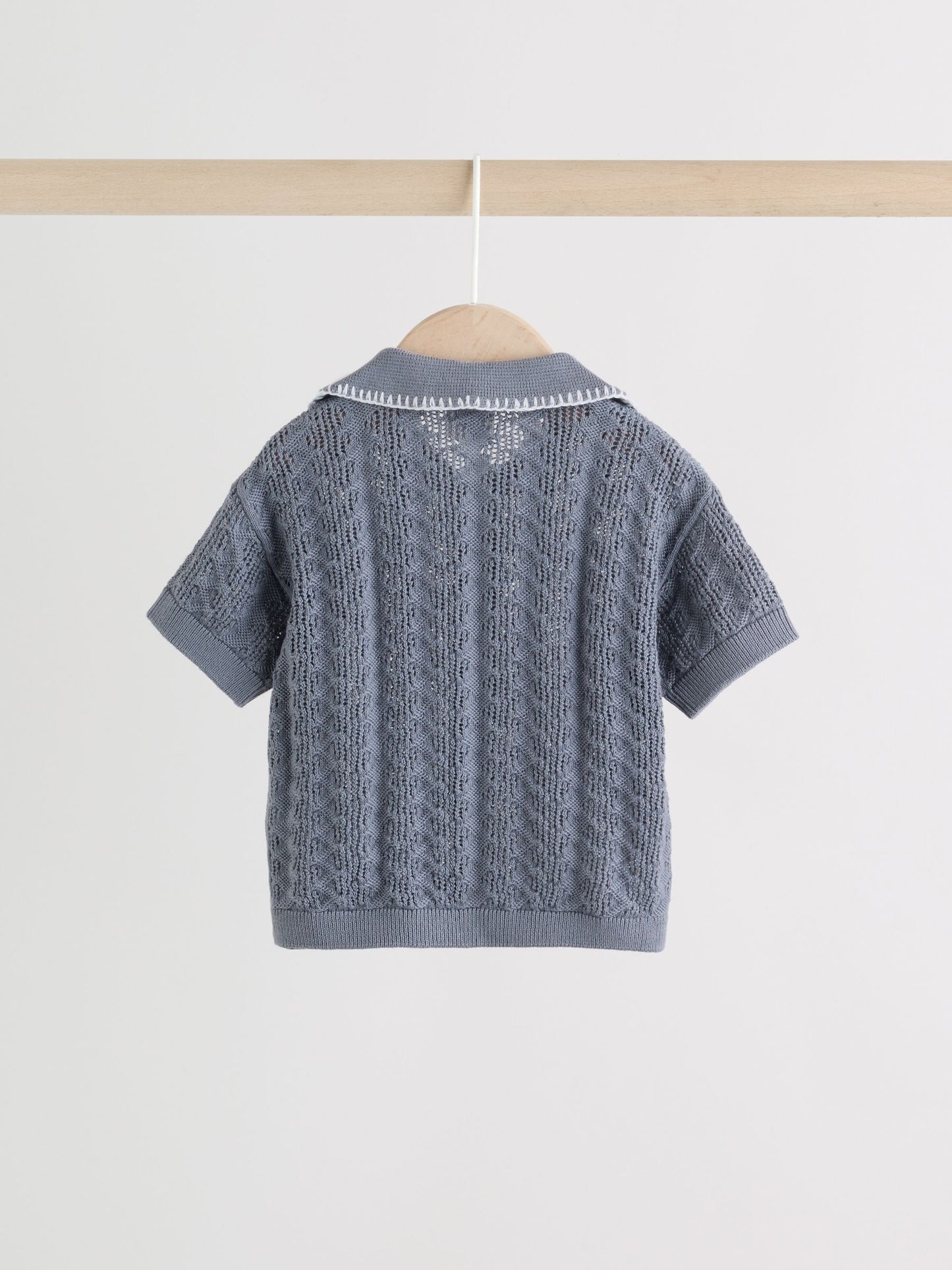 Blue Knitted Top and Shorts Baby Set (0mths-2yrs) image 5