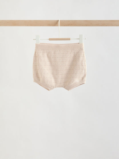 Neutral/Bright Farm Knitted Top and Shorts Baby Set (0mths-2yrs) image 4