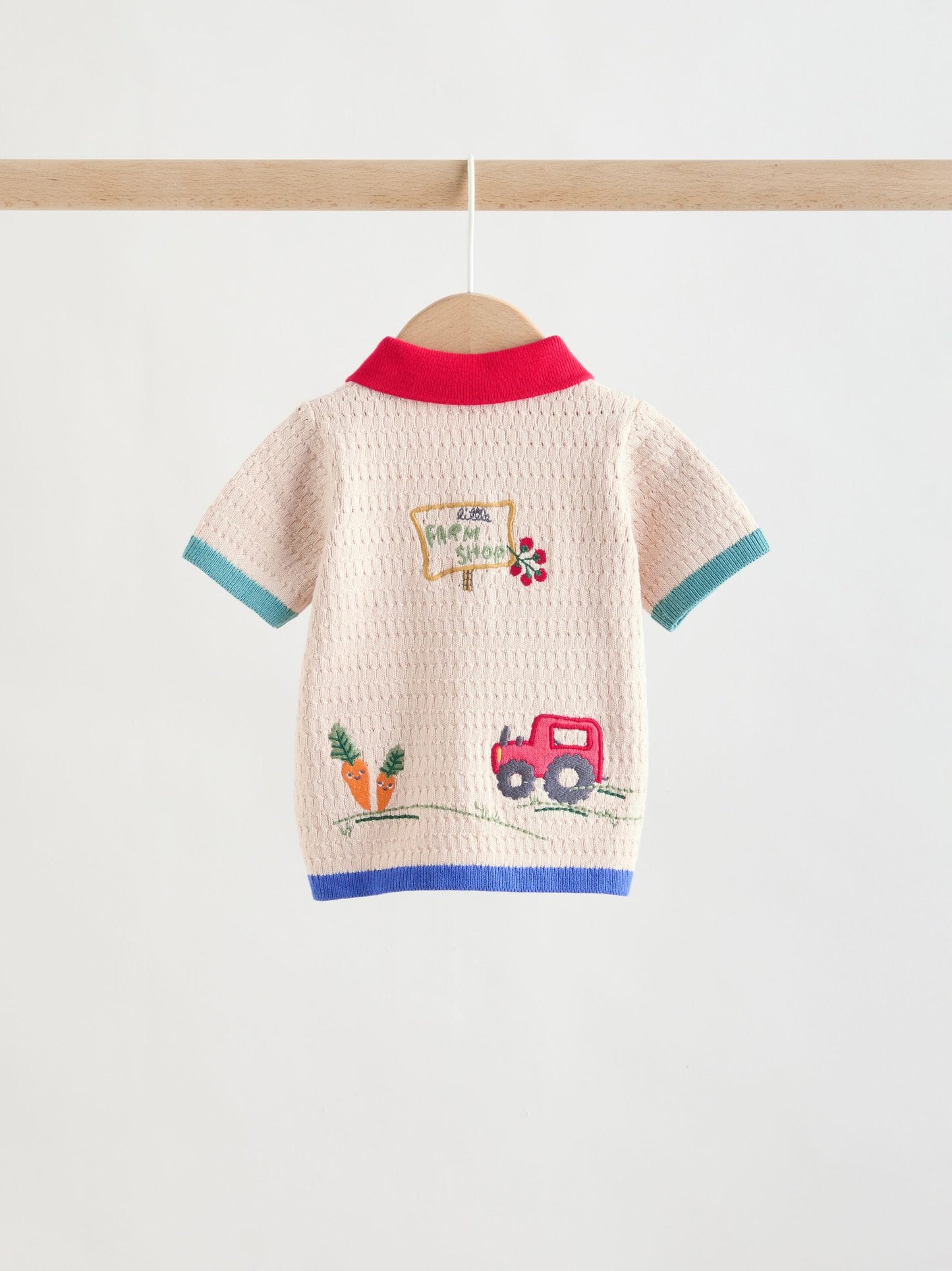 Neutral/Bright Farm Knitted Top and Shorts Baby Set (0mths-2yrs) image 5