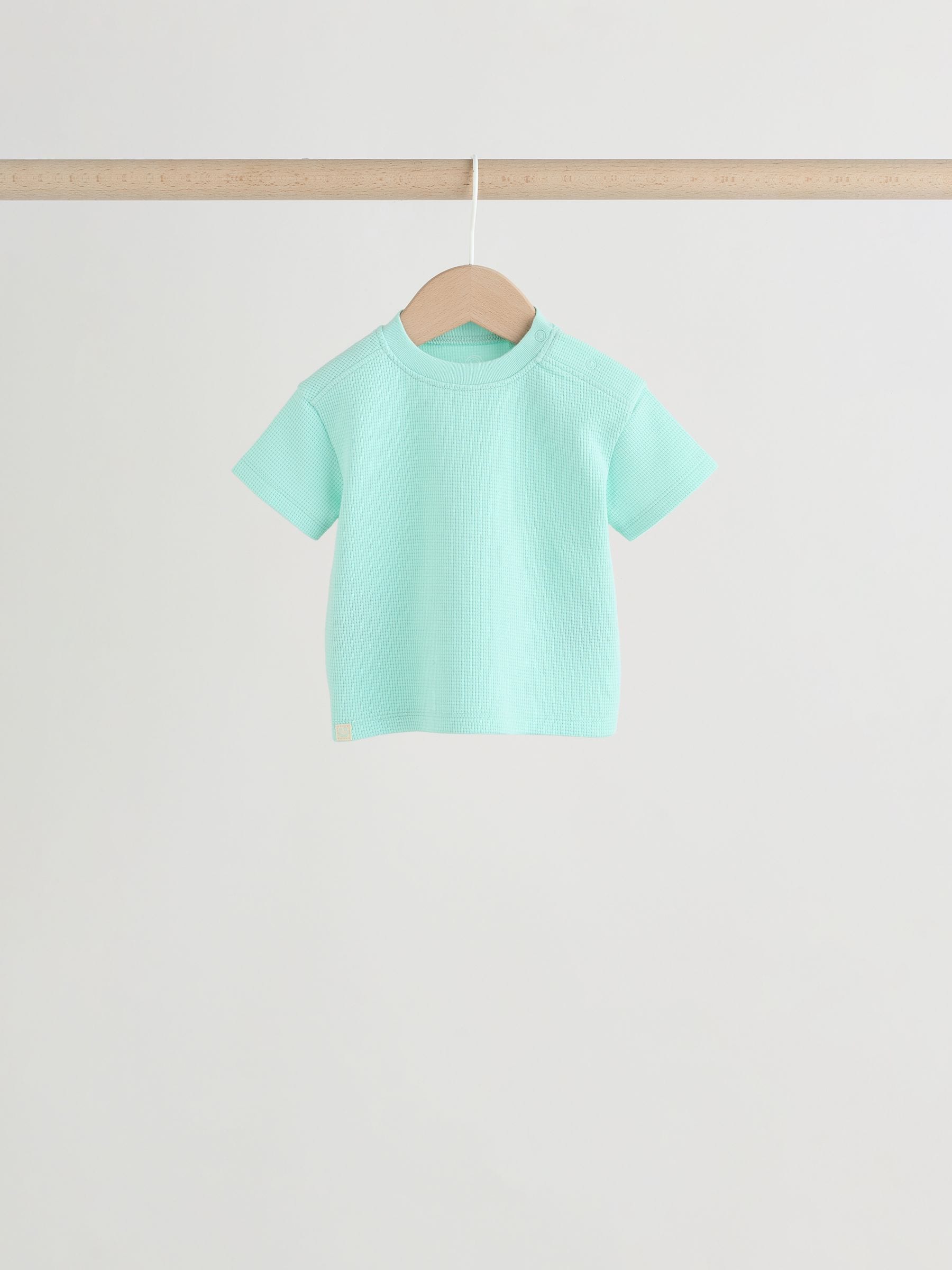 Blue/Lilac/Green Tops and Shorts 6 Piece Baby Set (0mths-2yrs) image 3