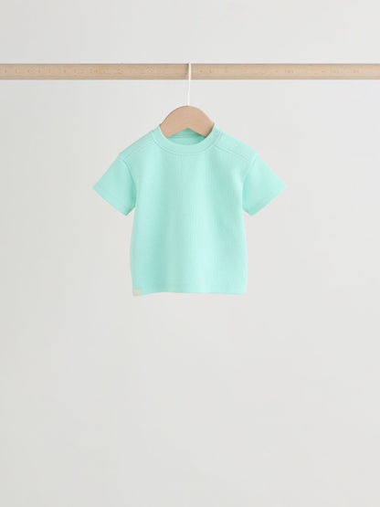 Blue/Lilac/Green Tops and Shorts 6 Piece Baby Set (0mths-2yrs) image 3