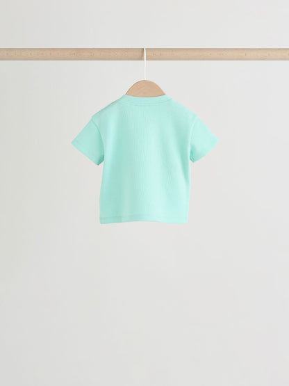 Blue/Lilac/Green Tops and Shorts 6 Piece Baby Set (0mths-2yrs) image 4