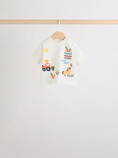 Dsiney Kidz - Blue/Red Homegrown Farm Tops and Shorts Baby Set 6 Piece (0mths-2yrs) image 3