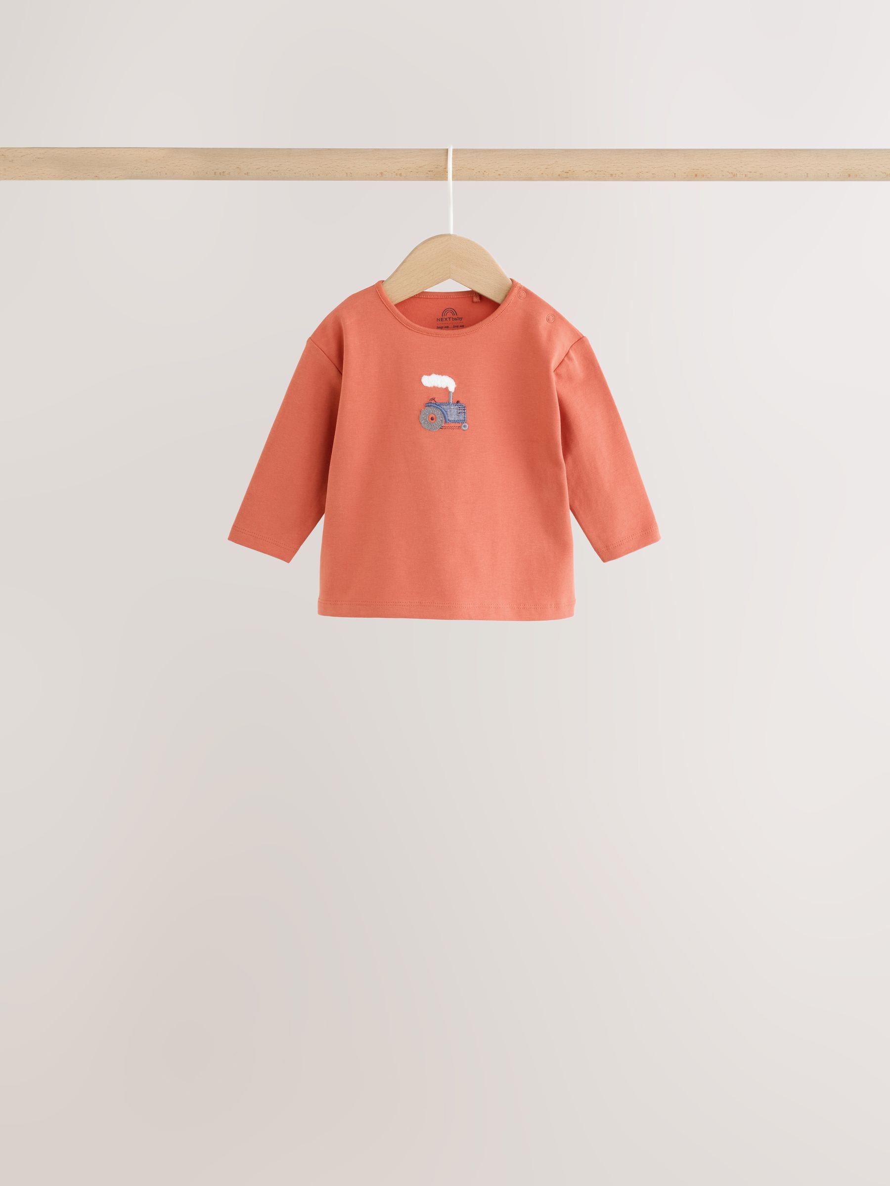Brown/Blue/Cream Hamish Farm Baby Top and Leggings Set 6 Piece (0mths-3yrs) image 4
