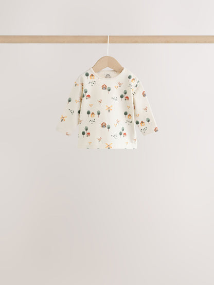 Brown/Blue/Cream Hamish Farm Baby Top and Leggings Set 6 Piece (0mths-3yrs) image 5
