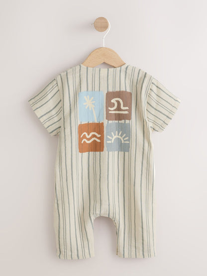 Mono Stripe Short Sleeve Baby Romper (0mths-3yrs) image 6