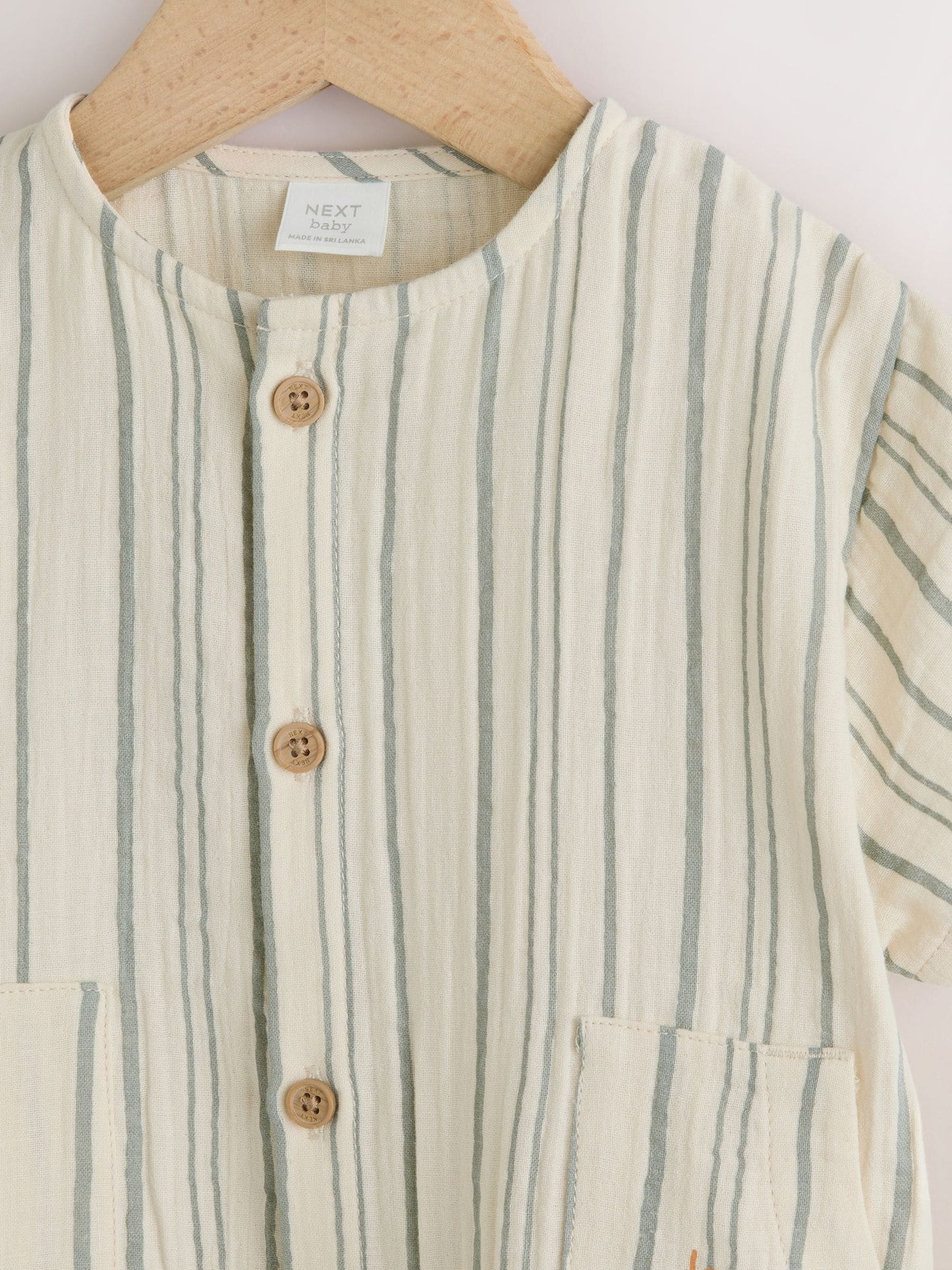 Mono Stripe Short Sleeve Baby Romper (0mths-3yrs) image 7