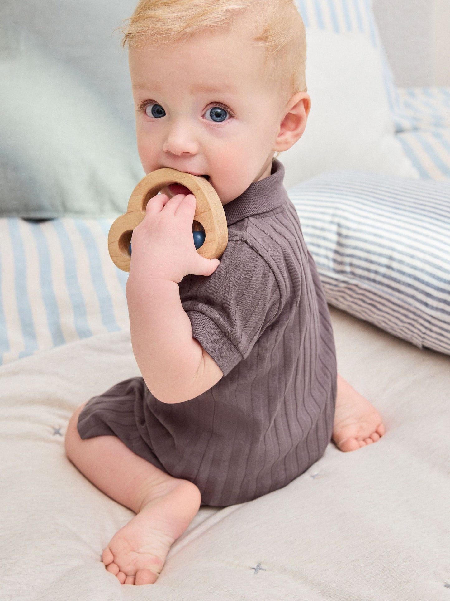 Brown Polo Top and Shorts Baby Set (0mths-2yrs) image 2