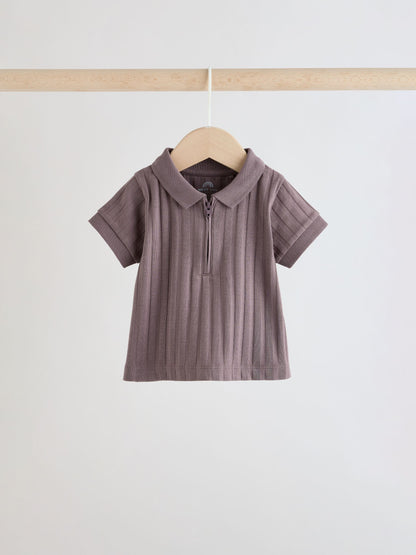 Brown Polo Top and Shorts Baby Set (0mths-2yrs) image 6