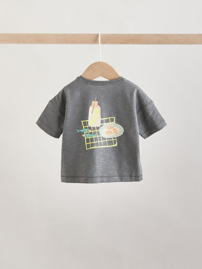 Grey Picnic Top & Trousers Baby Set (0mths-2yrs) image 6