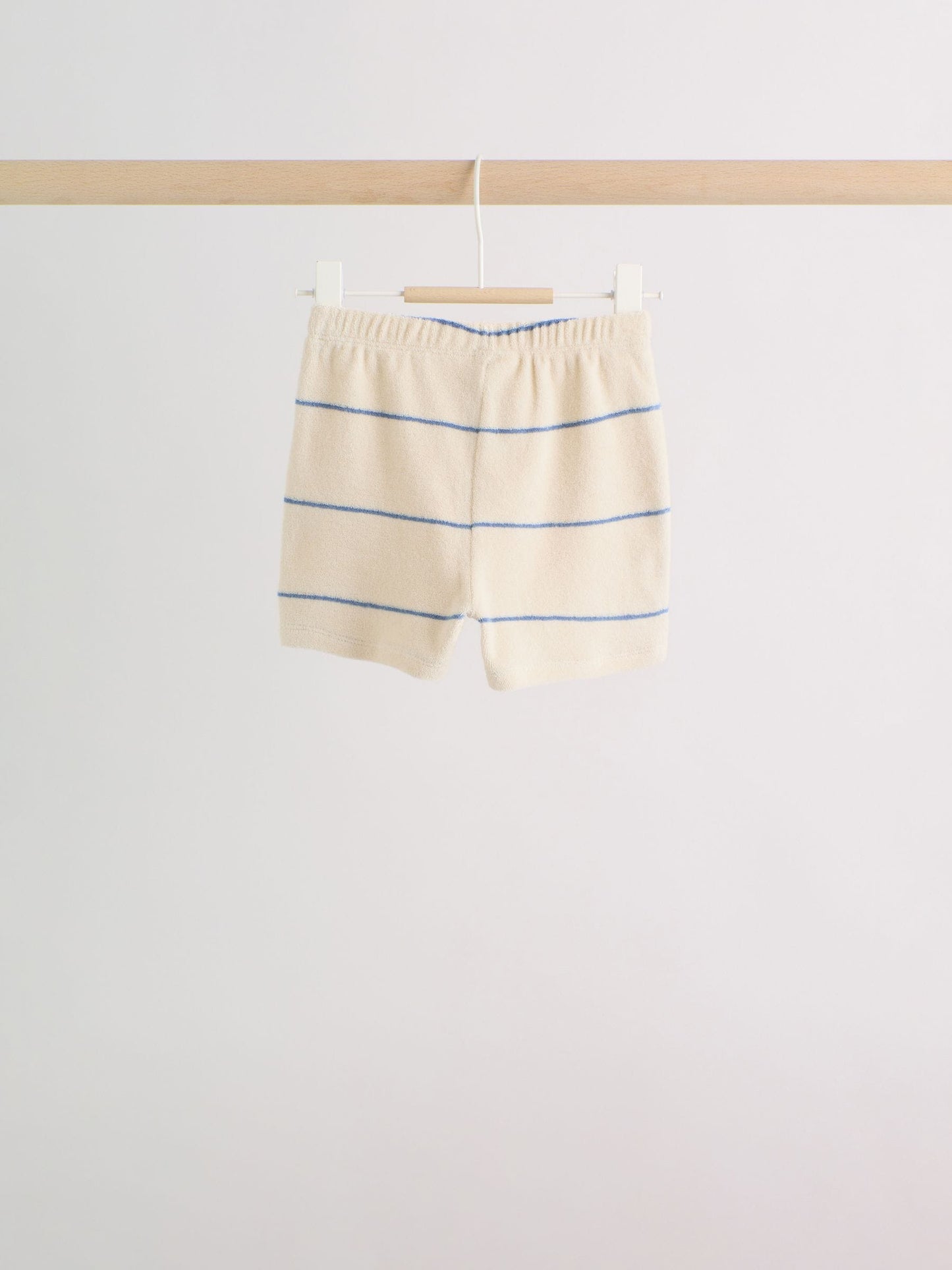 Neutral/Blue Stripe Top and Short Towelling Baby Set (0mths-2yrs) image 6