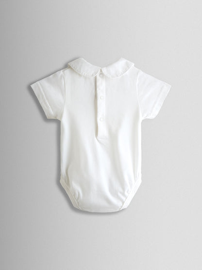 JoJo Maman Bébé Blue Whale Stripe Dungaree & Body Set image 4