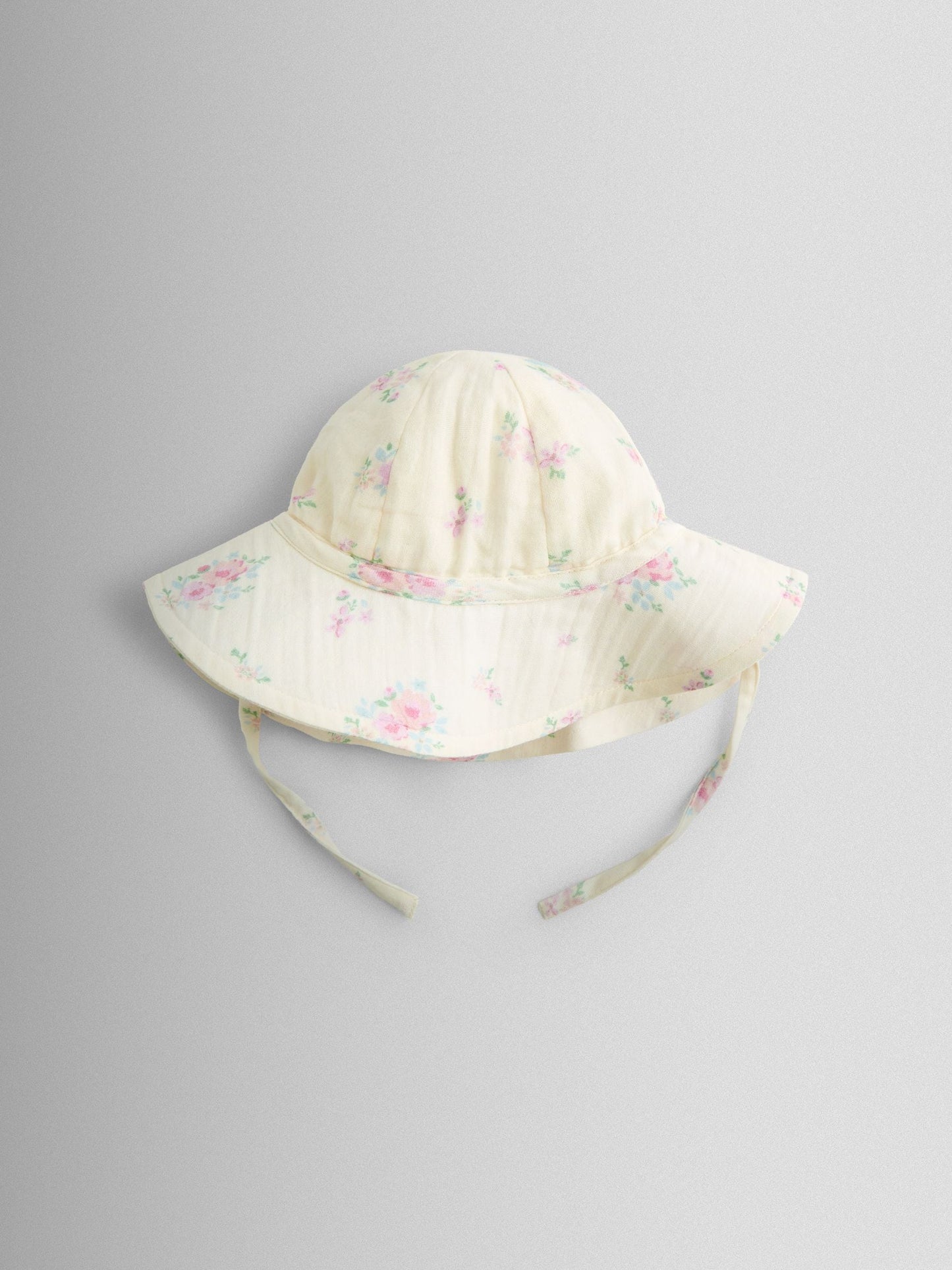 JoJo Maman Bébé Cream Floral Frill Romper & Hat Set image 5