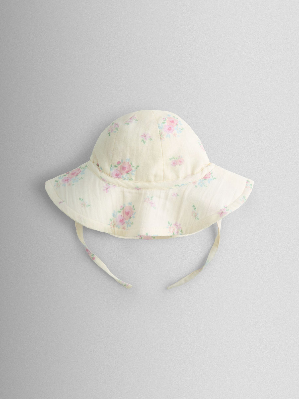 JoJo Maman Bébé Cream Floral Frill Romper & Hat Set - image 6