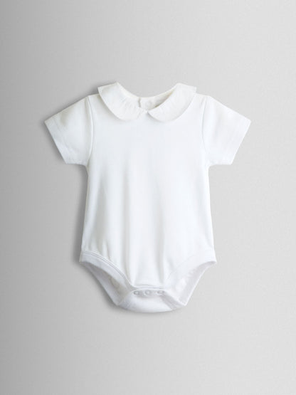JoJo Maman Bébé Natural Peter Rabbit™ Checked Dungaree & Body Set image 5