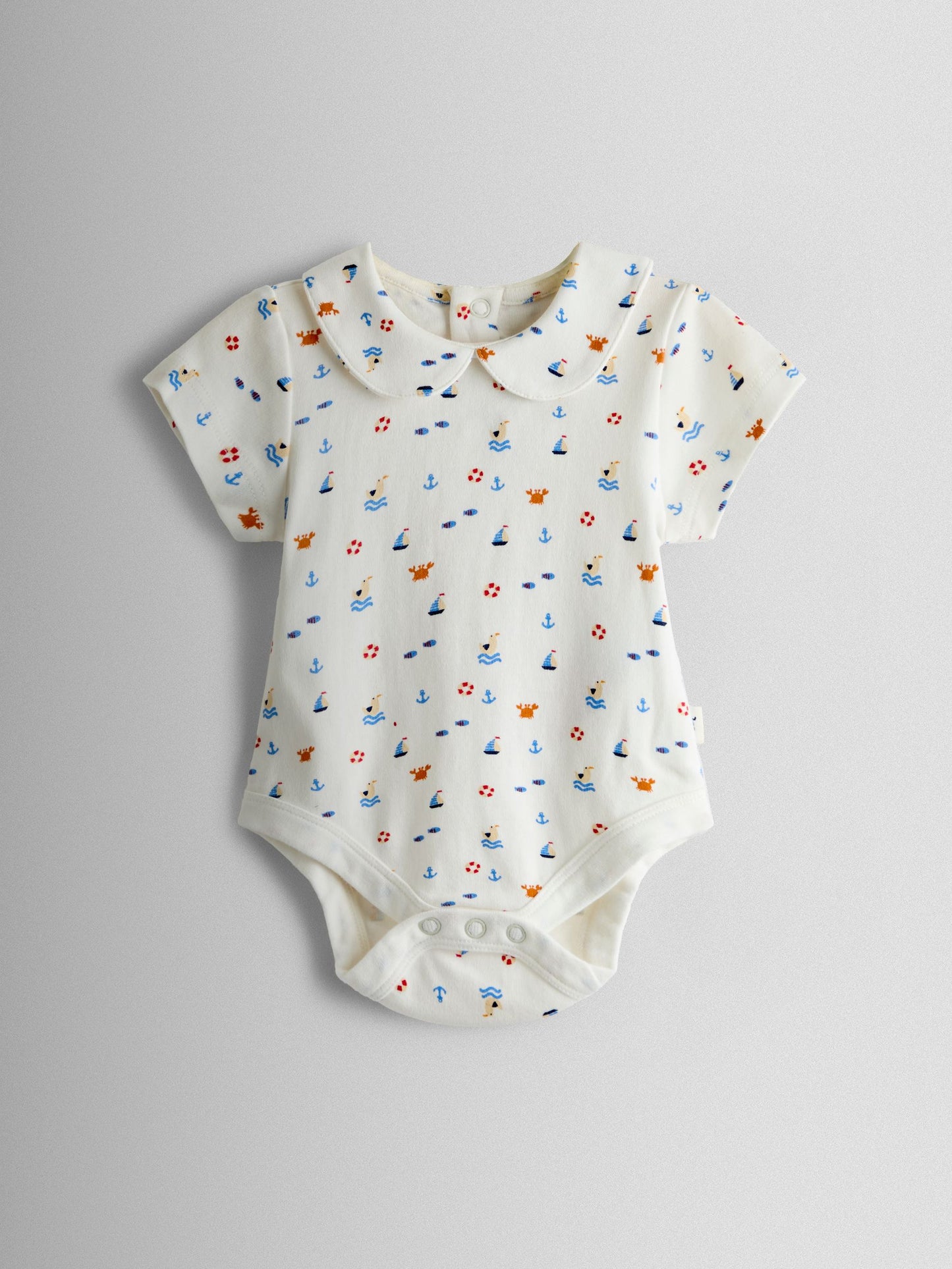 JoJo Maman Bébé Navy Nautical Embroidered Dungaree & Body Set image 3
