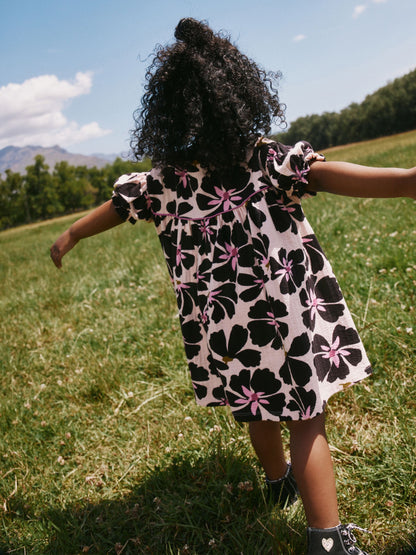 Monochrome Floral Jersey Dress (6mths-7yrs) image 2