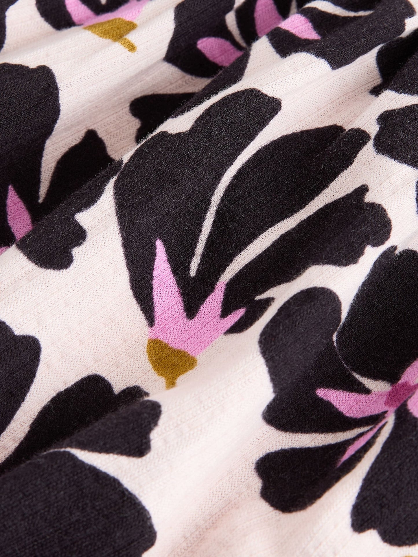 Monochrome Floral Jersey Dress (6mths-7yrs) image 6