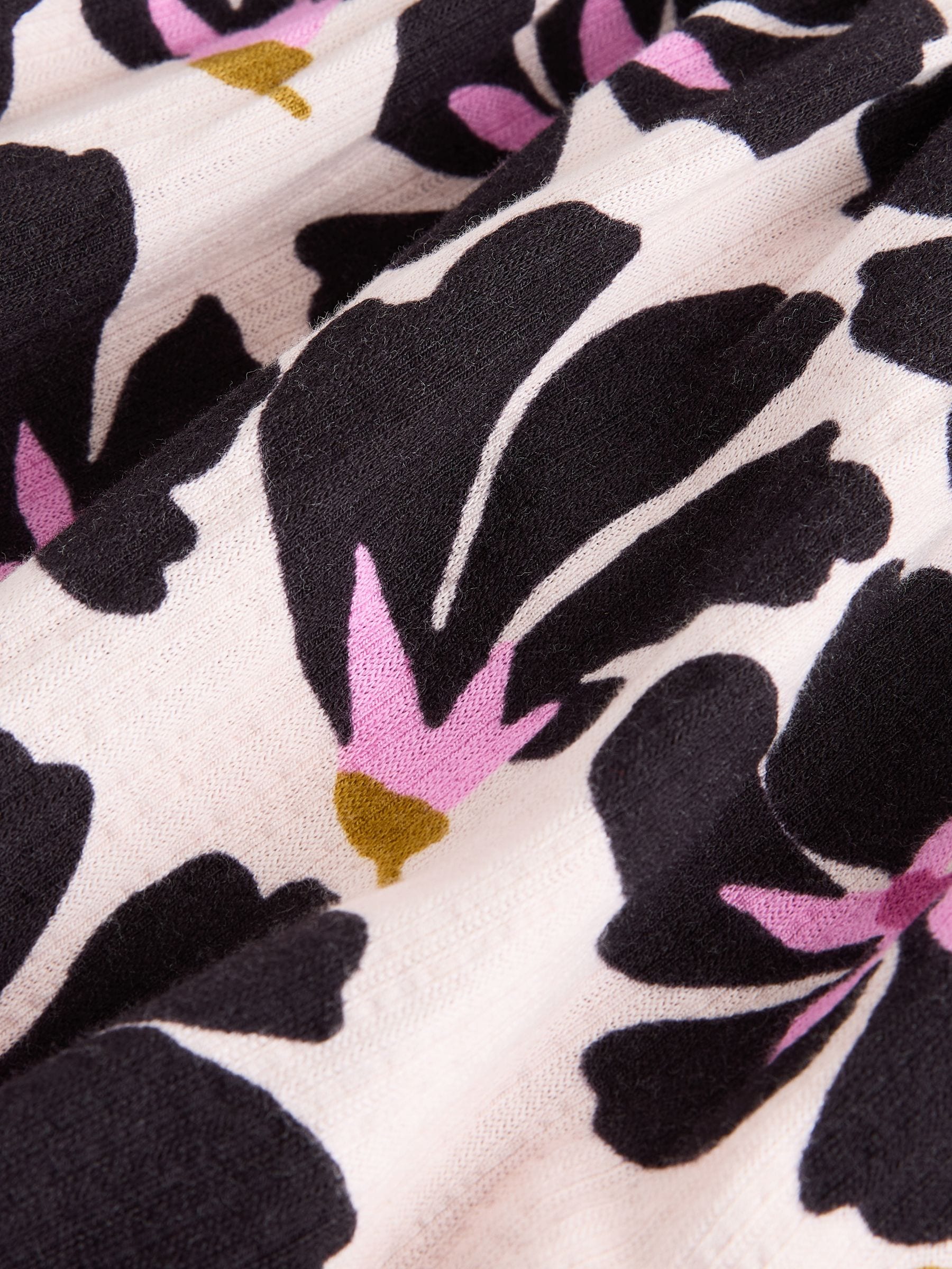 Monochrome Floral Jersey Dress (6mths-7yrs) image 6