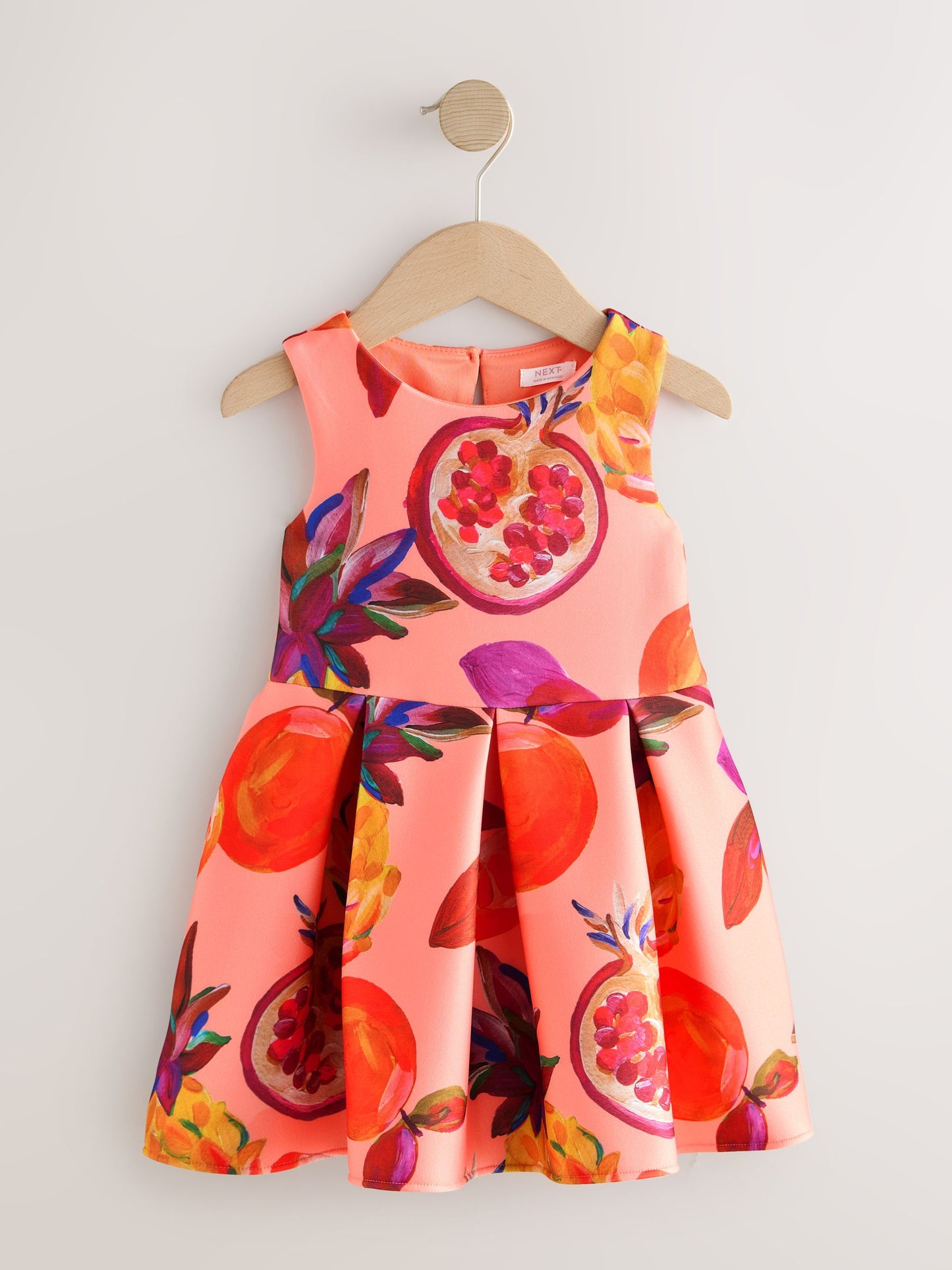 Orange Fruit Scuba Occasion Dress (3mths-7yrs) image 5