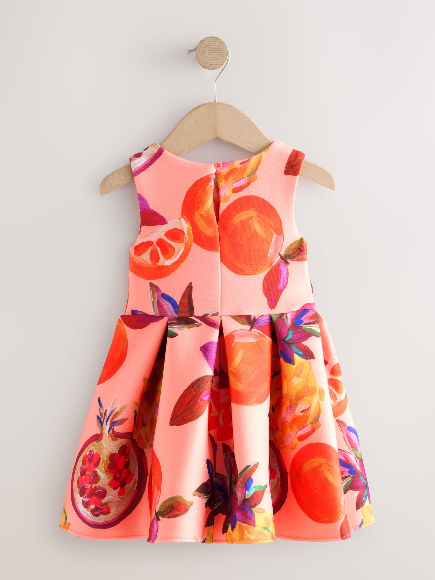 Orange Fruit Scuba Occasion Dress (3mths-7yrs) image 6