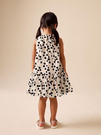 Monochrome Spot Mesh Party Dress (3mths-7yrs) image 4