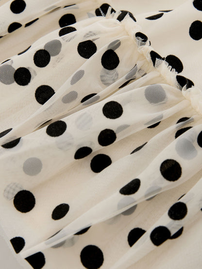 Monochrome Spot Mesh Party Dress (3mths-7yrs) image 8