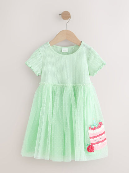 Blue/Green Cake Tutu Skirt Dress (3mths-7yrs) image 4