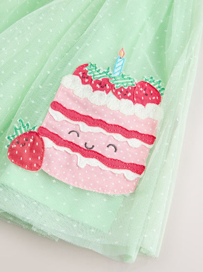 Blue/Green Cake Tutu Skirt Dress (3mths-7yrs) image 6