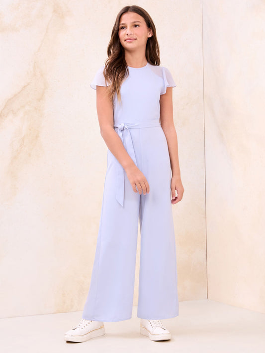 Dsiney Kidz - Lipsy Blue Mesh Detail Jumpsuit (7-16yrs) image 1