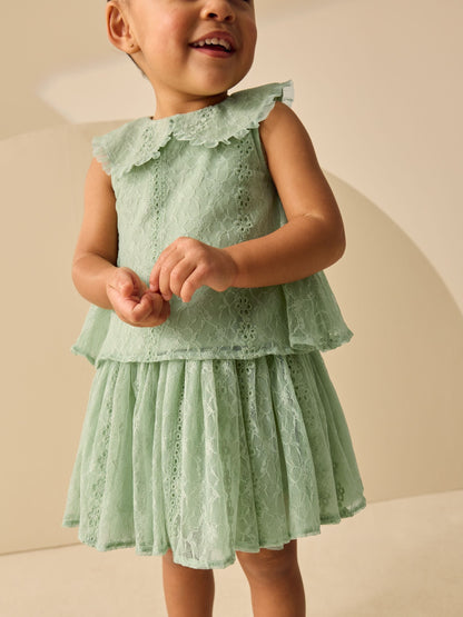 Mint Lace Top & Skirt Set (3mths-7yrs) image 3