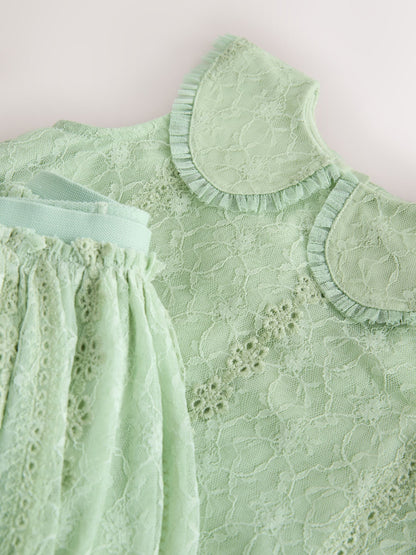 Dsiney Kidz - Mint Lace Top & Skirt Set (3mths-7yrs) image 9