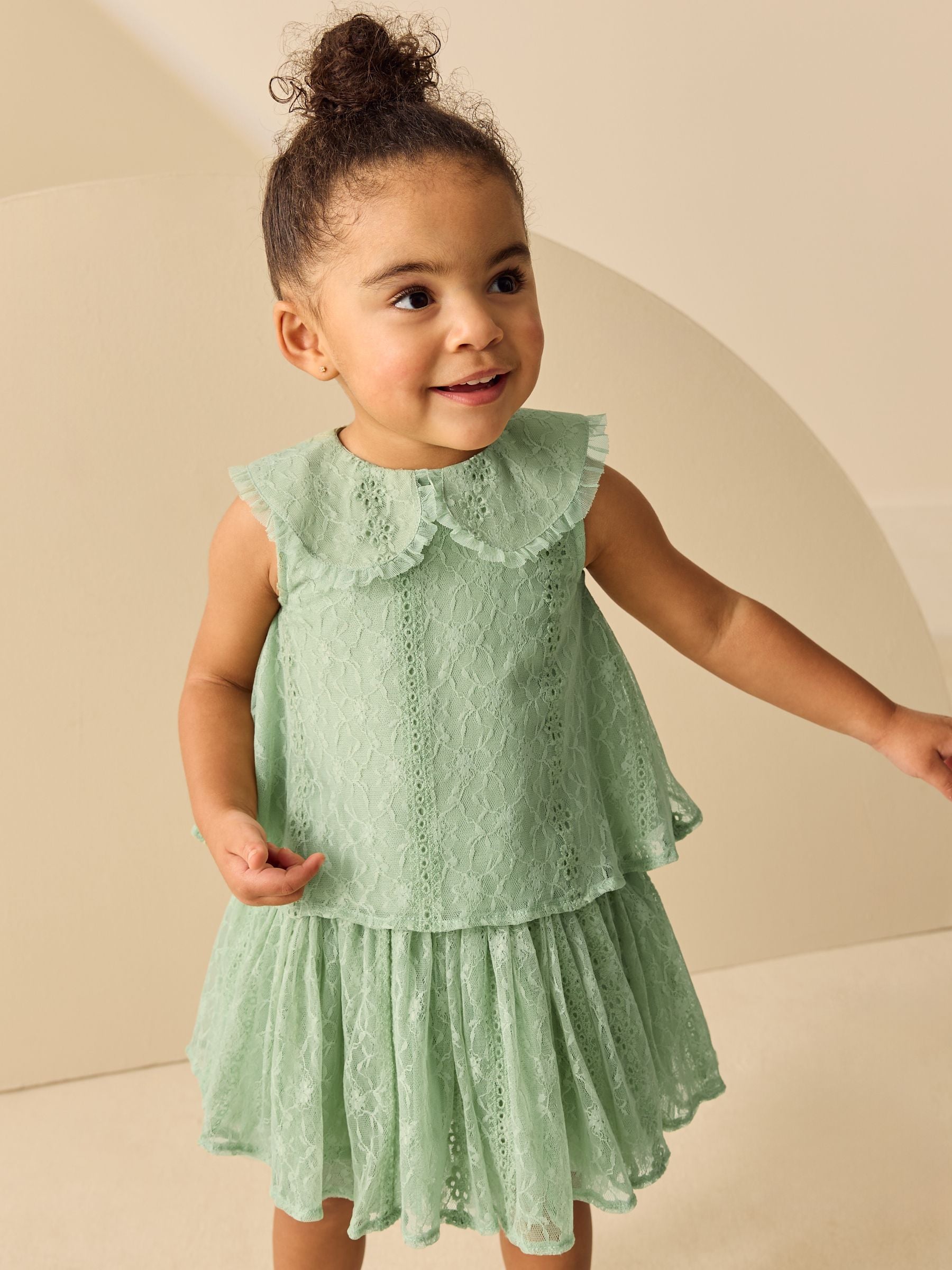 Mint Lace Top & Skirt Set (3mths-7yrs) image 1