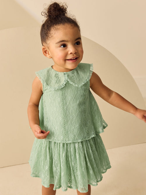 Dsiney Kidz - Mint Lace Top & Skirt Set (3mths-7yrs) image 1