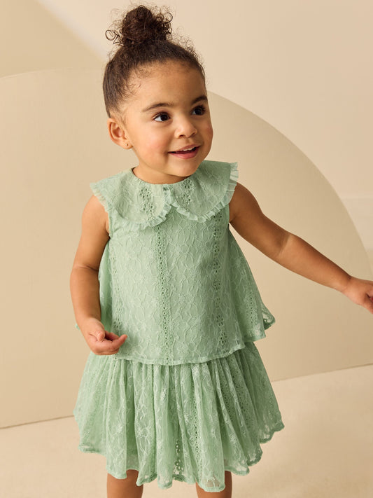 Dsiney Kidz - Mint Lace Top & Skirt Set (3mths-7yrs) image 1