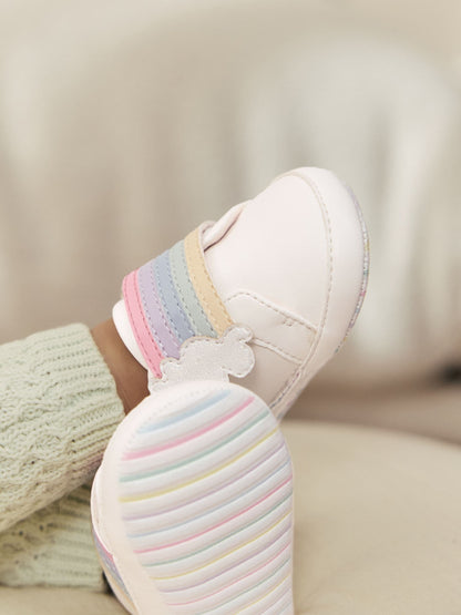 White Rainbow Baby Touch Fasten Trainers (0-24mths) image 5