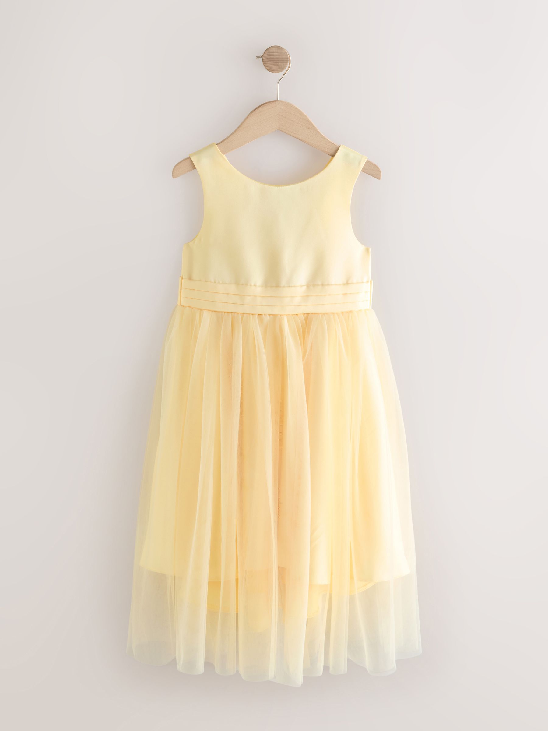 Yellow Flower Girl Bow Dress (3-12yrs) image 4