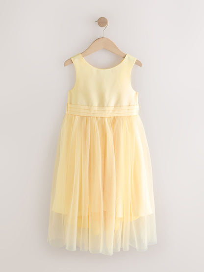 Yellow Flower Girl Bow Dress (3-12yrs) image 4